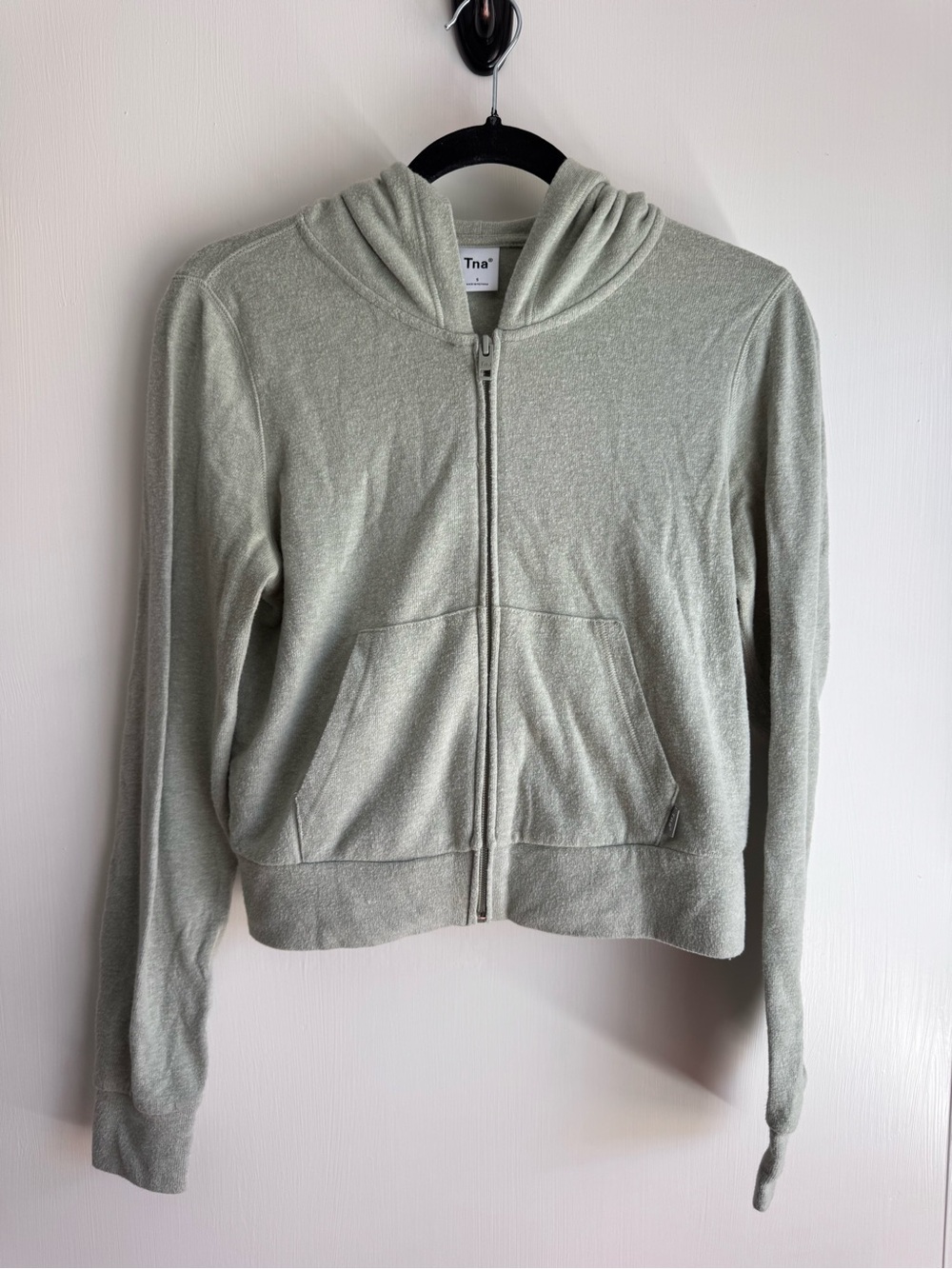 Aritzia TNA Sage Green Full-Zip Hoodie